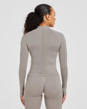 Empower nahtlose Jacke mit durchgehendem Reißverschluss