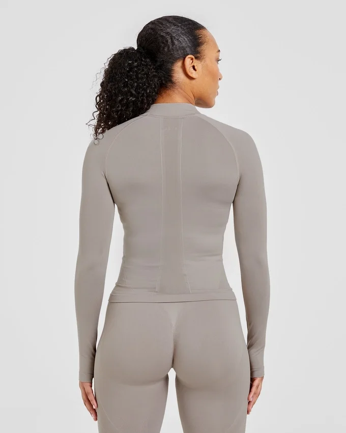 Empower nahtlose Jacke mit durchgehendem Reißverschluss