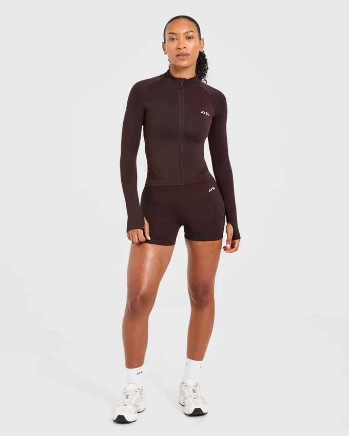 Empower nahtlose Jacke mit durchgehendem Reißverschluss