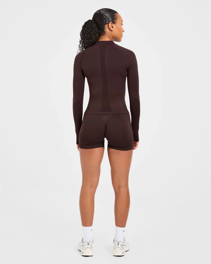 Empower nahtlose Jacke mit durchgehendem Reißverschluss