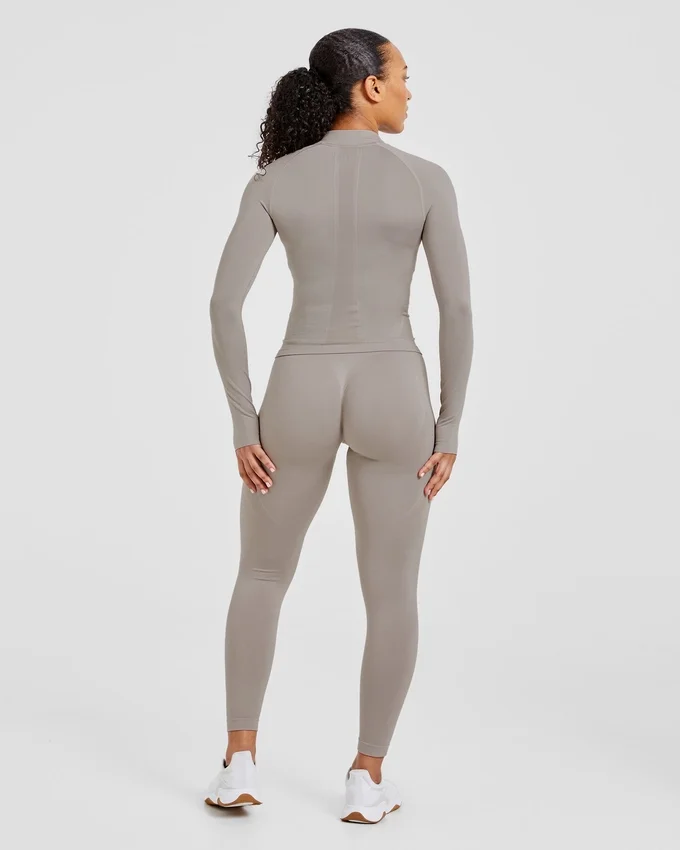 Empower nahtlose Jacke mit durchgehendem Reißverschluss