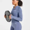 Empower nahtlose Jacke mit durchgehendem Reißverschluss