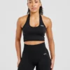 Empower nahtloses Crop-Top mit Neckholder