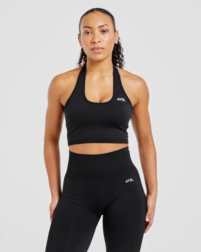 Empower nahtloses Crop-Top mit Neckholder