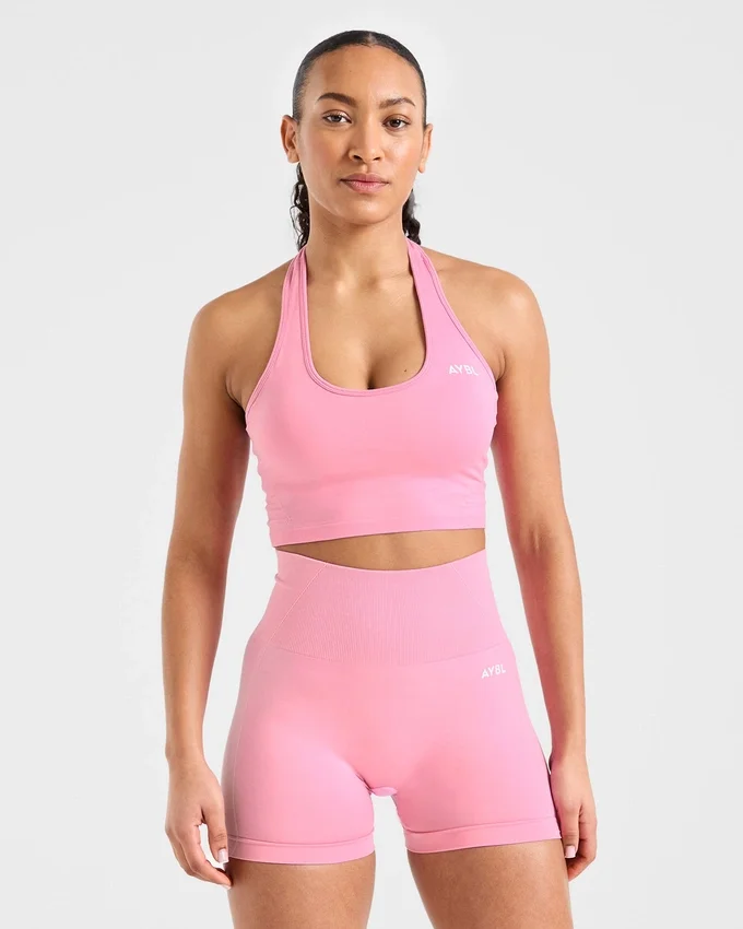 Empower nahtloses Crop-Top mit Neckholder