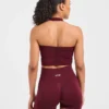 Empower nahtloses Crop-Top mit Neckholder