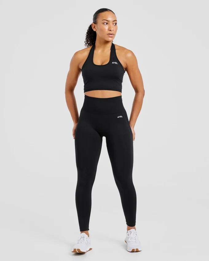 Empower nahtloses Crop-Top mit Neckholder
