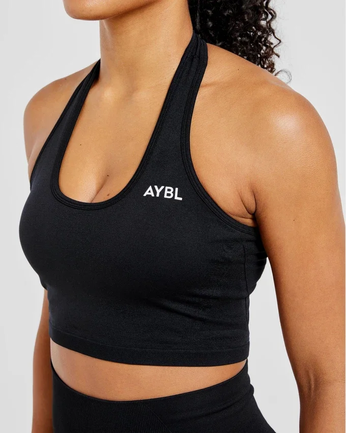 Empower nahtloses Crop-Top mit Neckholder