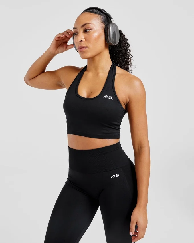 Empower nahtloses Crop-Top mit Neckholder