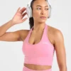 Empower nahtloses Crop-Top mit Neckholder