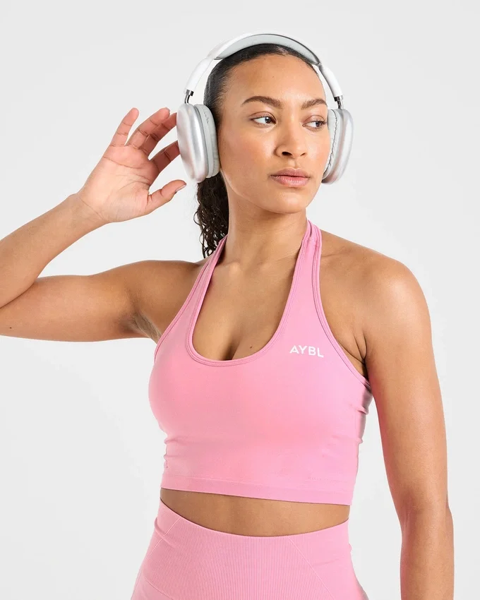 Empower nahtloses Crop-Top mit Neckholder