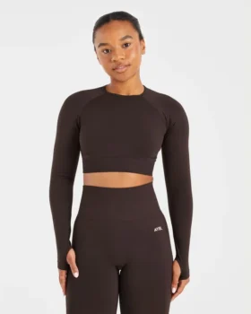 Empower nahtloses Langarm-Crop-Top