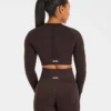 Empower nahtloses Langarm-Crop-Top