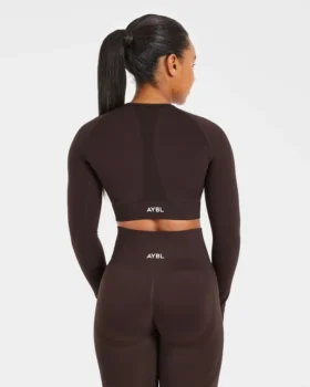 Empower nahtloses Langarm-Crop-Top