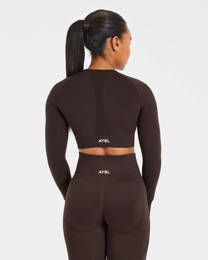 Empower nahtloses Langarm-Crop-Top