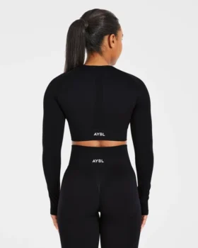 Empower nahtloses Langarm-Crop-Top