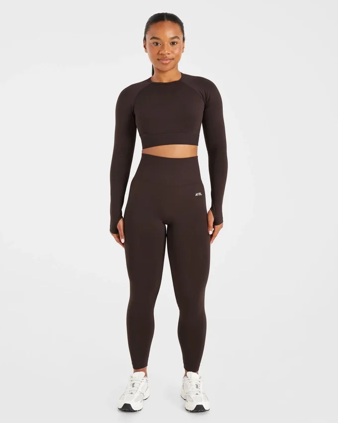 Empower nahtloses Langarm-Crop-Top