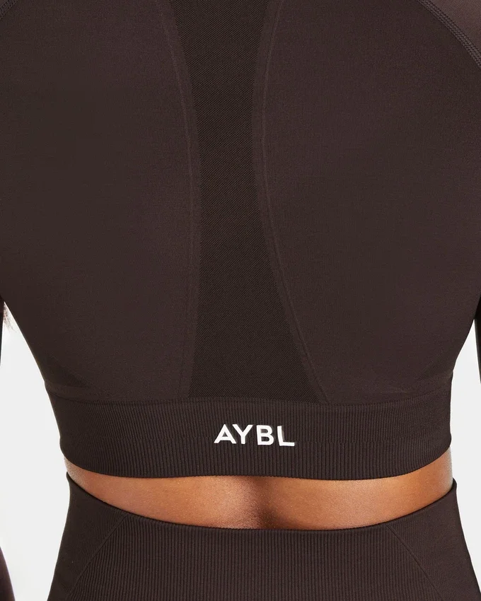Empower nahtloses Langarm-Crop-Top