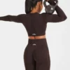 Empower nahtloses Langarm-Crop-Top
