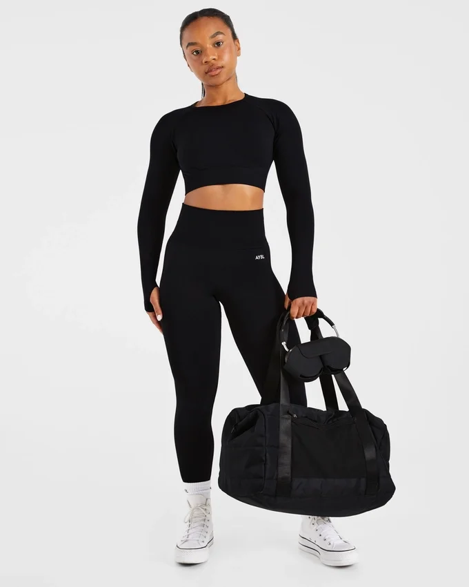 Empower nahtloses Langarm-Crop-Top