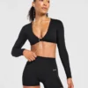 Engage Langarm-Crop-Top