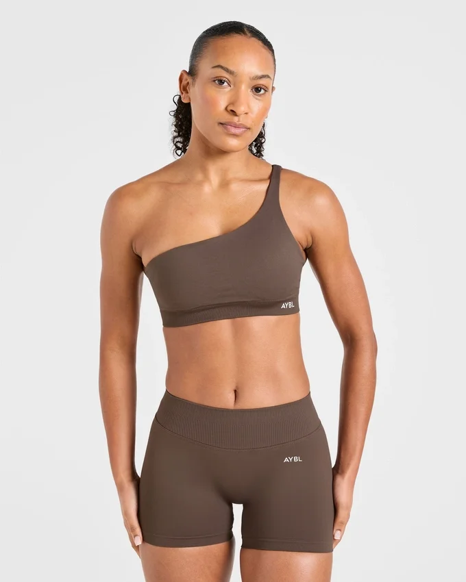Enhance Nahtloser Ein-Schulter-Sport-BH