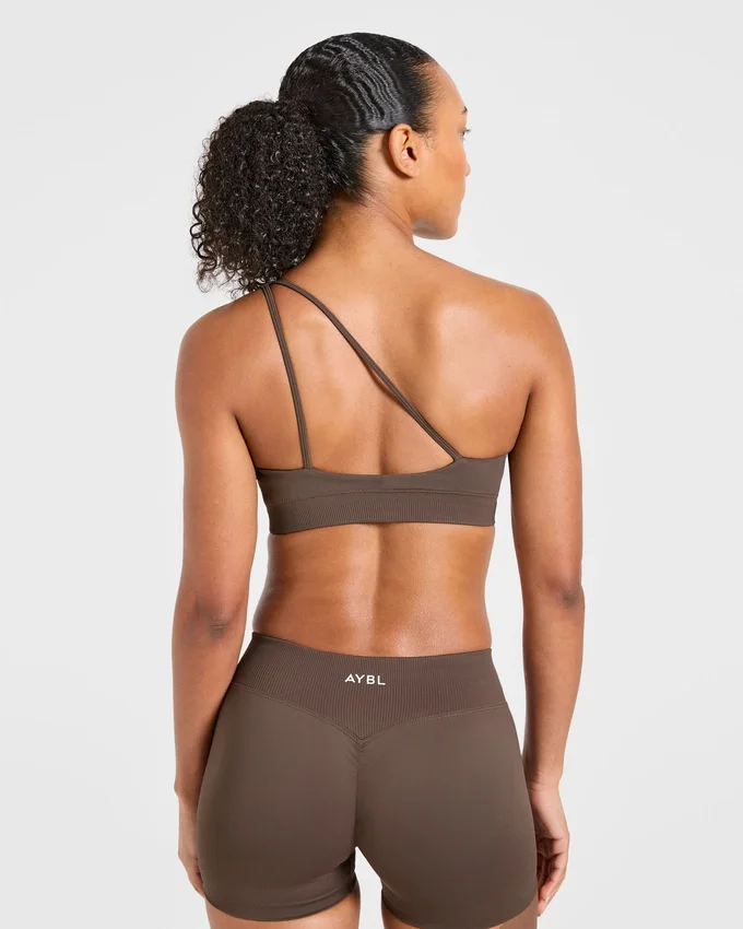 Enhance Nahtloser Ein-Schulter-Sport-BH