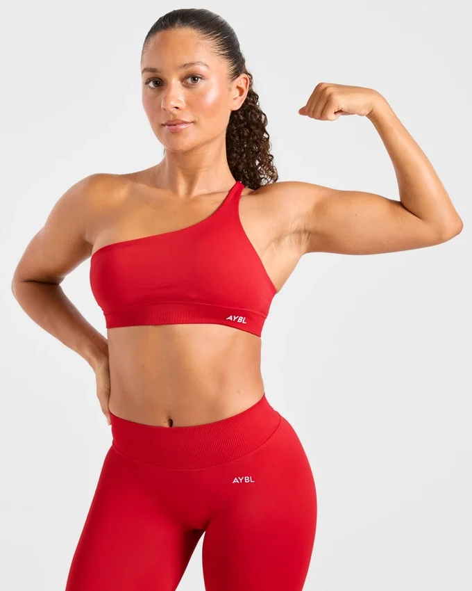 Enhance Nahtloser Ein-Schulter-Sport-BH