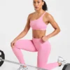 Enhance Nahtloser Ein-Schulter-Sport-BH