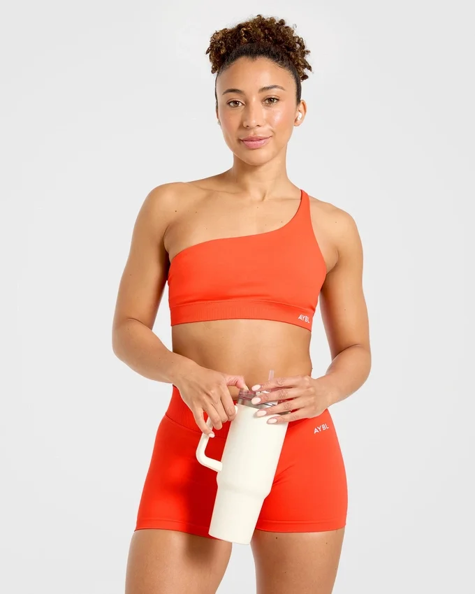 Enhance Nahtloser Ein-Schulter-Sport-BH