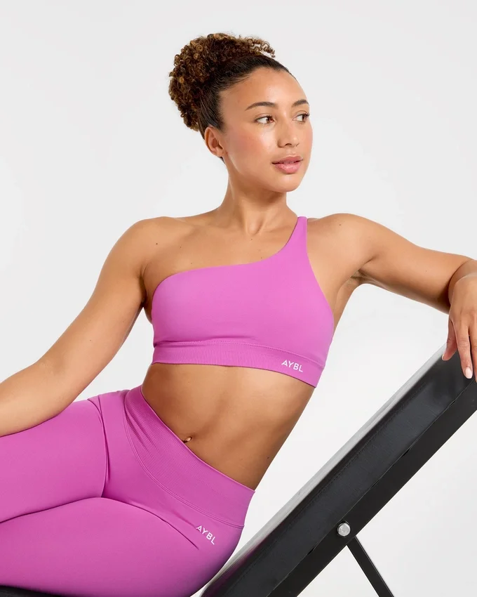 Enhance Nahtloser Ein-Schulter-Sport-BH