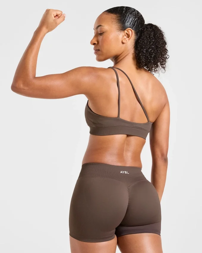 Enhance Nahtloser Ein-Schulter-Sport-BH