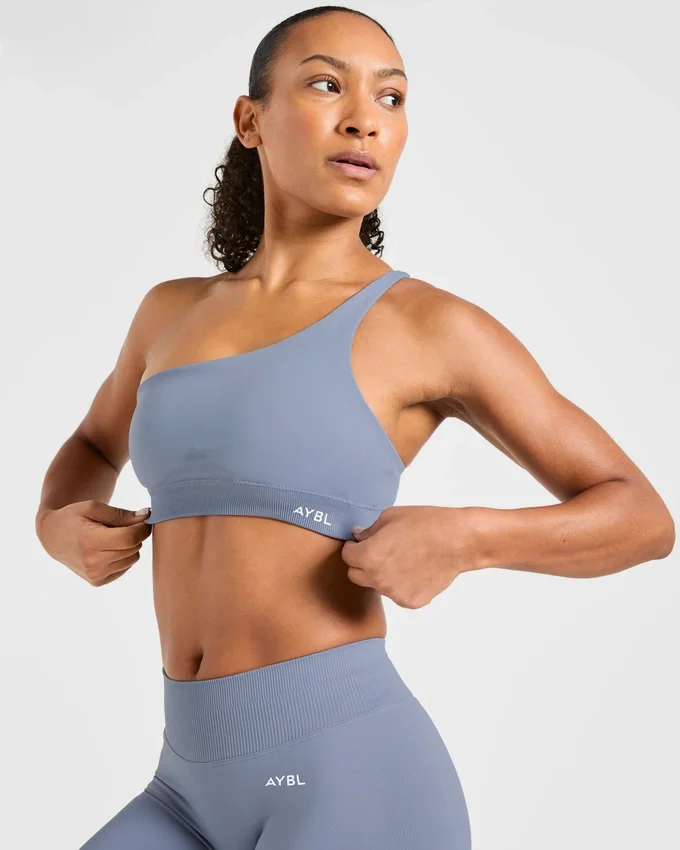 Enhance Nahtloser Ein-Schulter-Sport-BH
