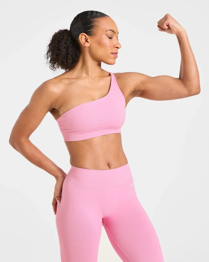 Enhance Nahtloser Ein-Schulter-Sport-BH