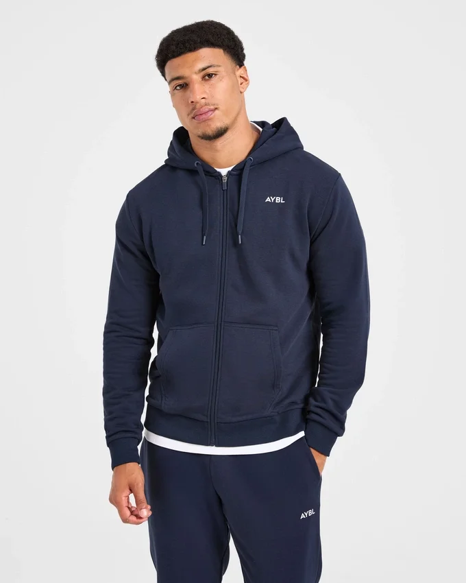 Essential – Leichter Kapuzenpullover mit Reißverschluss