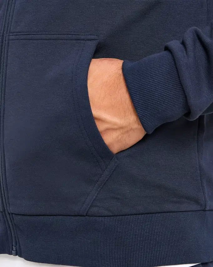 Essential – Leichter Kapuzenpullover mit Reißverschluss