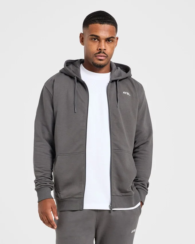 Essential – Leichter Kapuzenpullover mit Reißverschluss