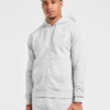Essential – Leichter Kapuzenpullover mit Reißverschluss