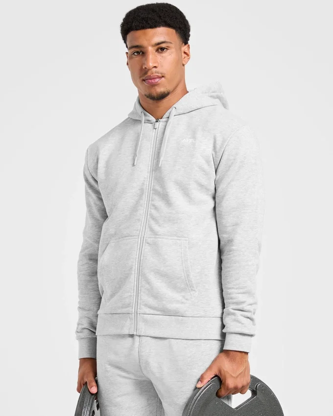 Essential – Leichter Kapuzenpullover mit Reißverschluss