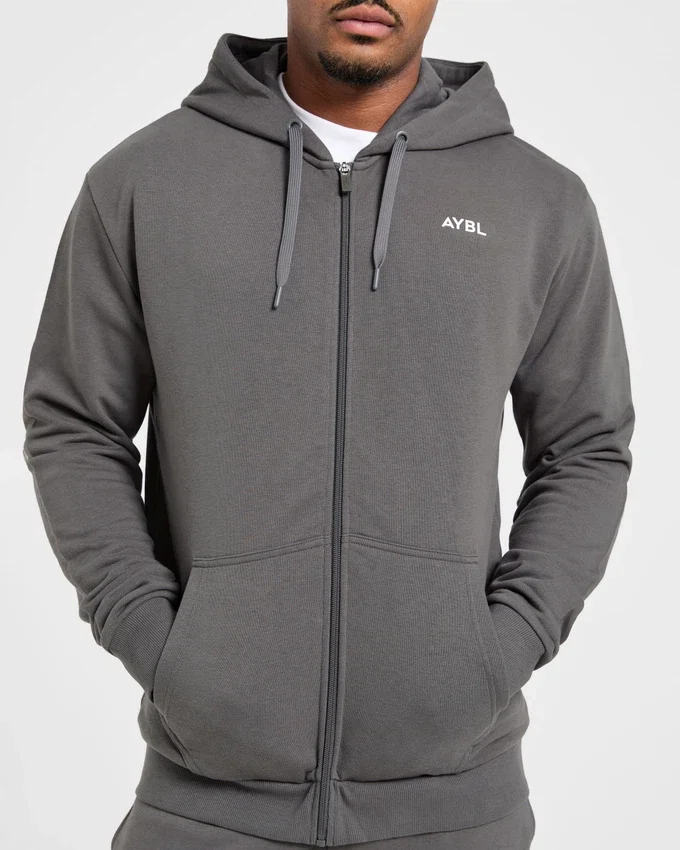 Essential – Leichter Kapuzenpullover mit Reißverschluss