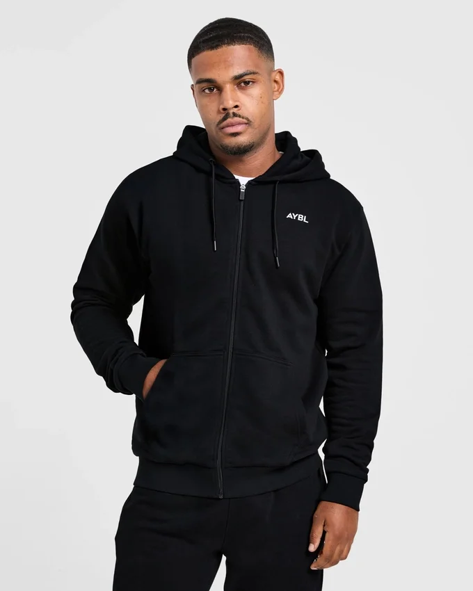 Essential – Leichter Kapuzenpullover mit Reißverschluss