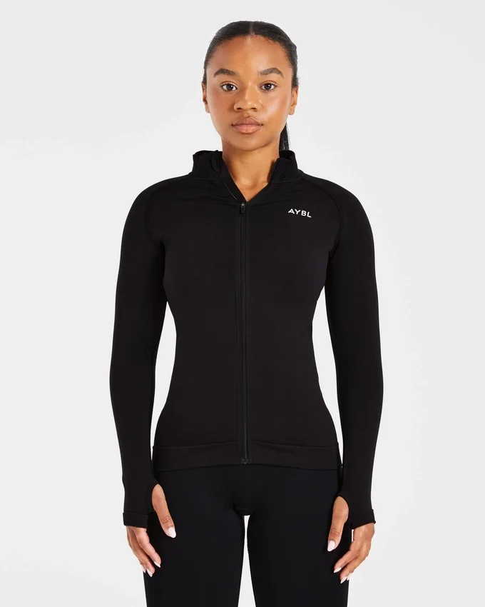 Essential Nahtlose Reißverschlussjacke