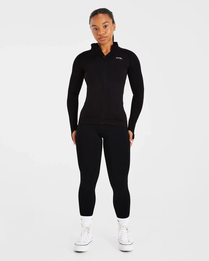 Essential Nahtlose Reißverschlussjacke