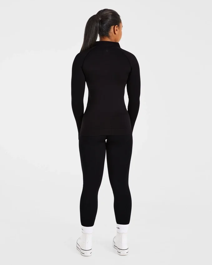 Essential Nahtlose Reißverschlussjacke