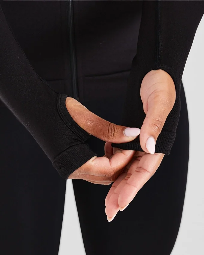 Essential Nahtlose Reißverschlussjacke
