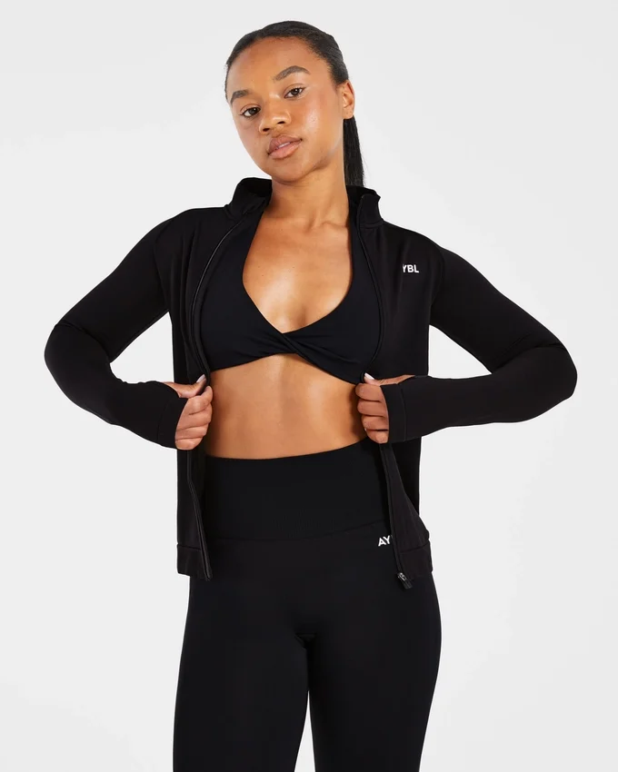 Essential Nahtlose Reißverschlussjacke