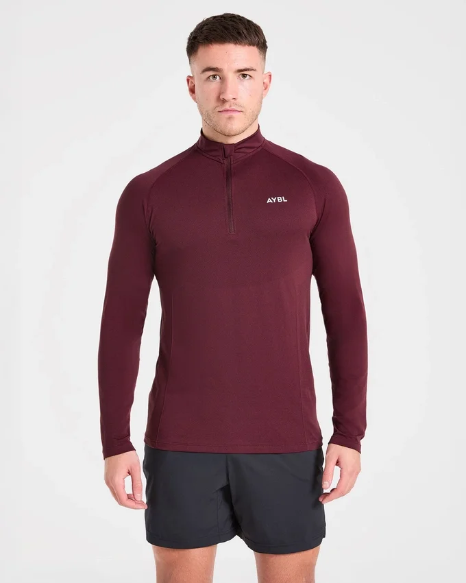 Essential Seamless Pullover mit 1/4-Reißverschluss