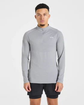 Essential Seamless Pullover mit 1/4-Reißverschluss