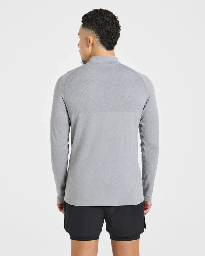 Essential Seamless Pullover mit 1/4-Reißverschluss
