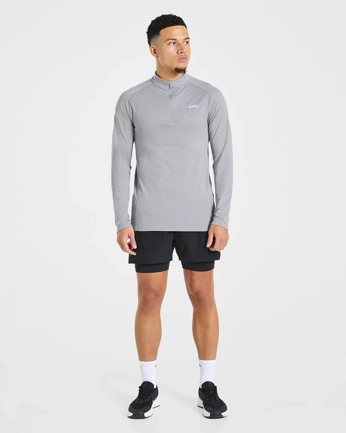 Essential Seamless Pullover mit 1/4-Reißverschluss